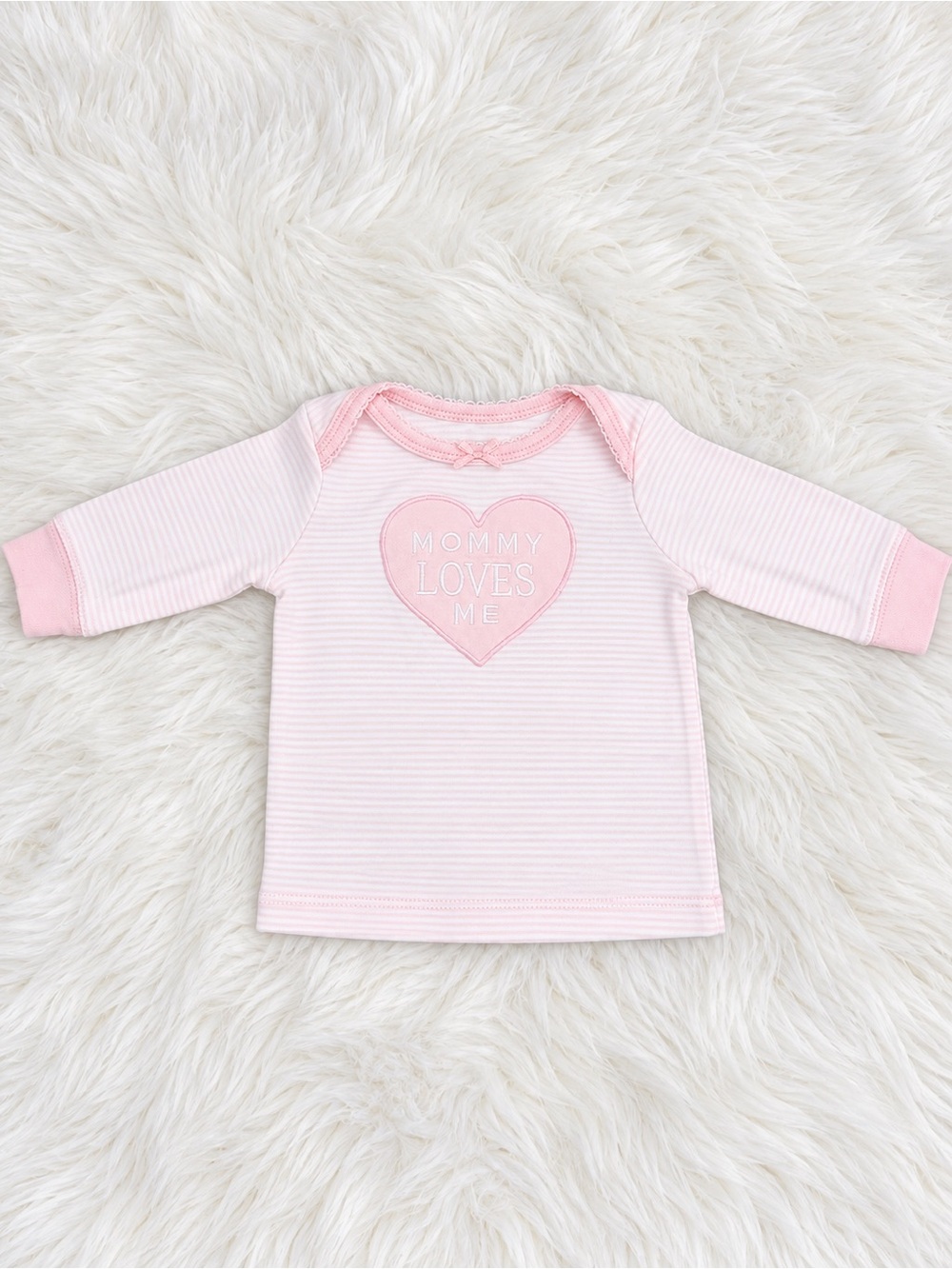 Carter's Light Pink 'Mommy Loves Me' Long-Sleeve Baby Tee